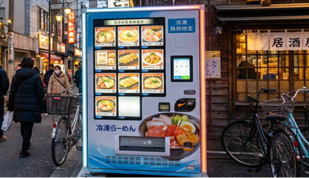 サイネージ付き冷凍自動販売機